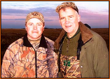 Clint Reiser and Oliver North on Mallard Hunt