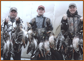 Guides: Clint Reiser, Bill Brown & Brent Starchesky with 6 man limit of clients mallards
